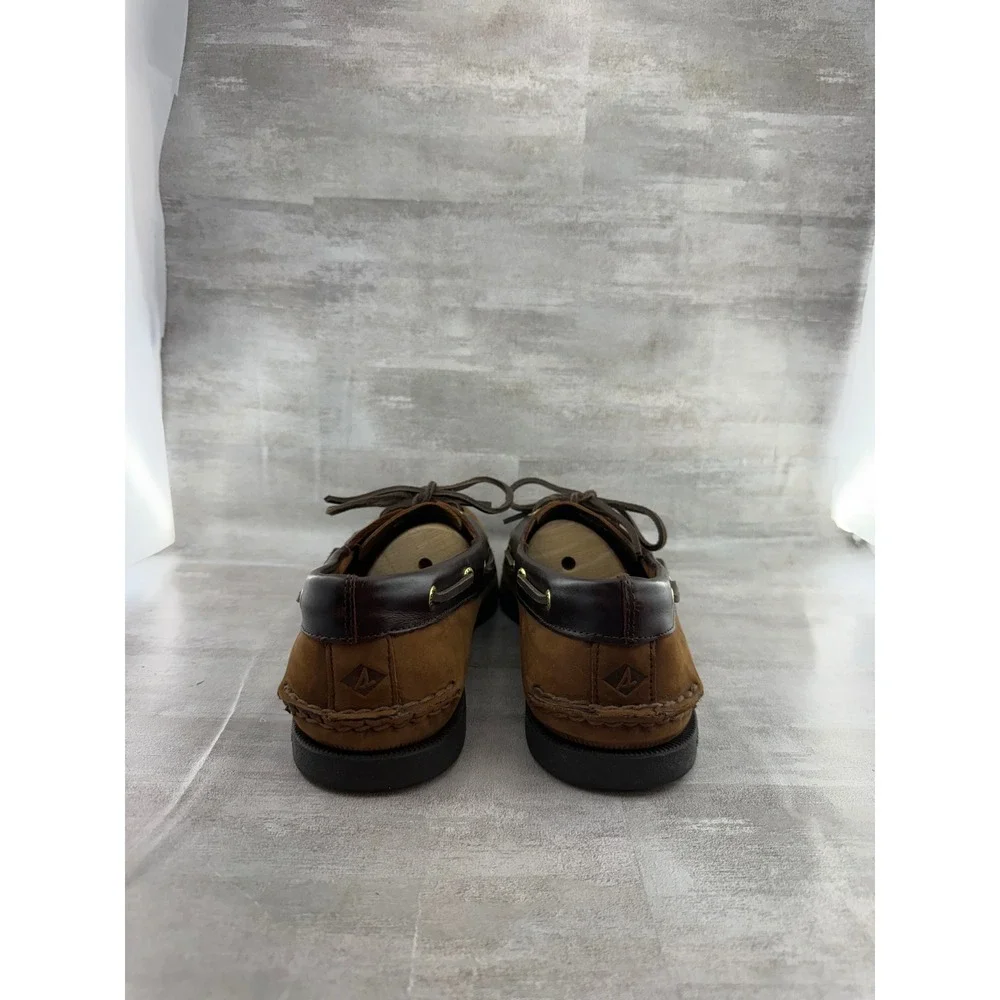 Sperry Top-Sider Men Sz 12W Authentic Original Brown Leather Boat Shoes 0195412